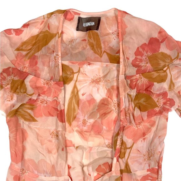 Reformation Hibiscus Floral Wrap Dress - Picture 5 of 7